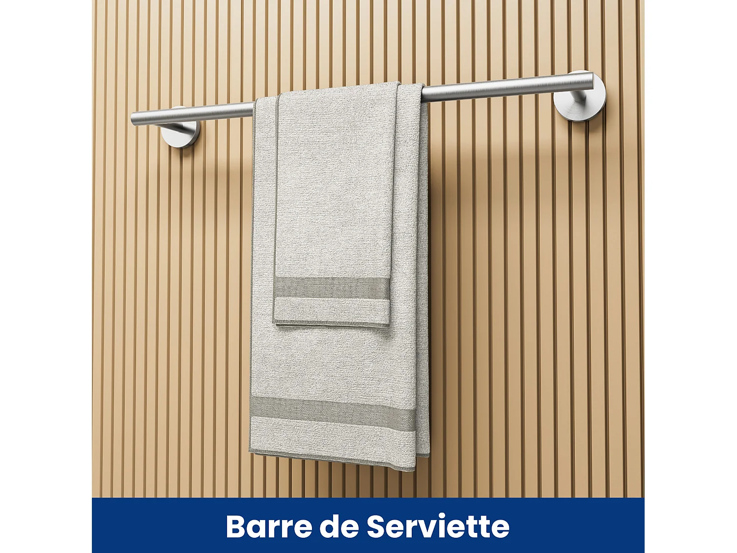 Cecipa MAX Porte-serviettes Mural Salle de Bain Porte-papier Hygiénique en Acier Inoxydable Brossé Ensemble de Suspension de Salle de Bain 4 Pièces