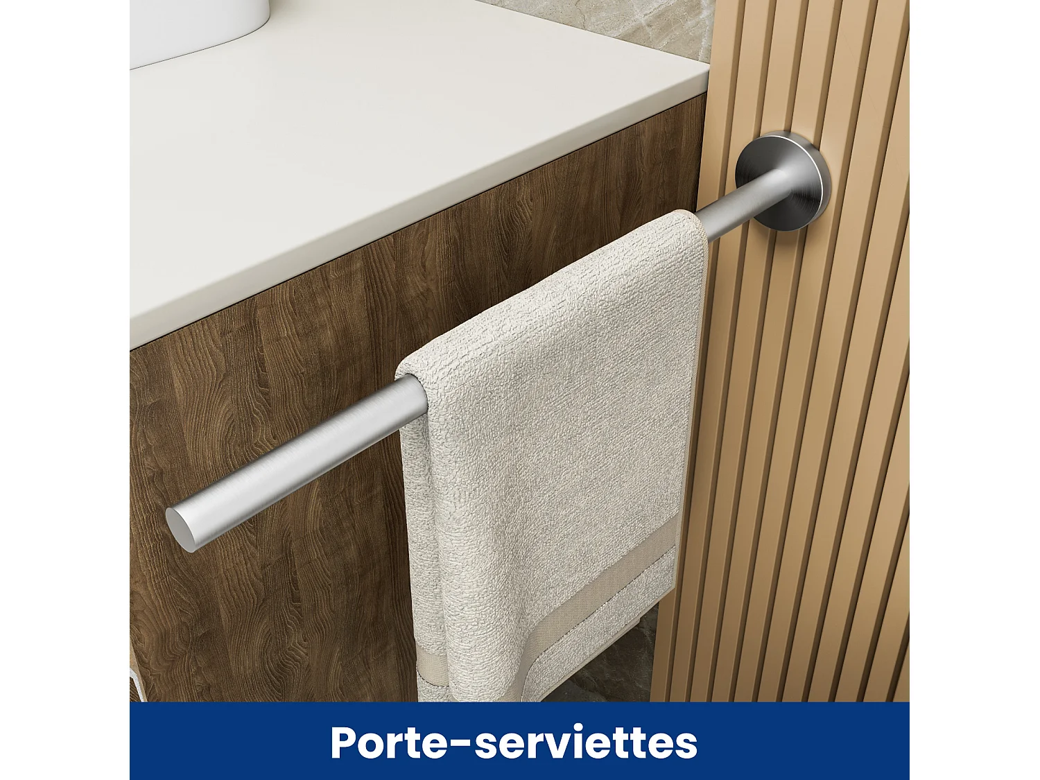 Cecipa MAX Porte-serviettes Mural Salle de Bain Porte-papier Hygiénique en Acier Inoxydable Brossé Ensemble de Suspension de Salle de Bain 4 Pièces