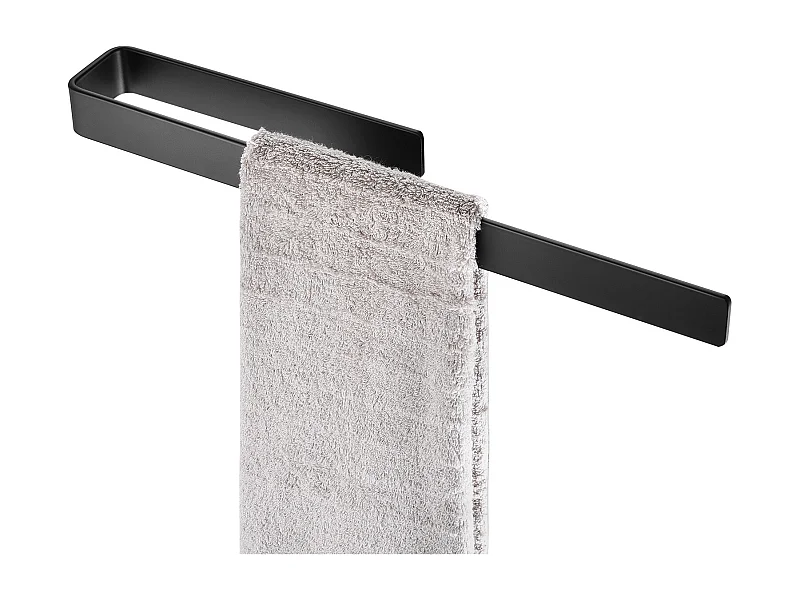 Cecipa MAX Porte-serviettes Latéral pour Meuble de Salle de Bain 40 cm - Porte-serviettes Multifonctionnel en Alliage d'aluminium - Noir