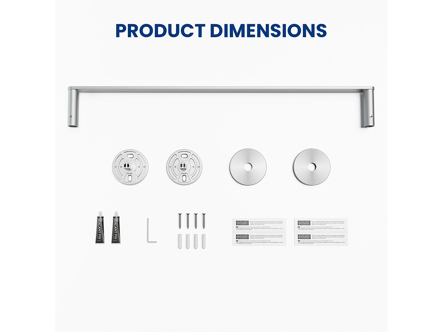 Cecipa MAX Porte-serviettes de Salle de Bain - Peut accrocher 2 Serviettes - Porte-serviettes Brossé en Inox - Porte-serviettes pour Salle de Bain