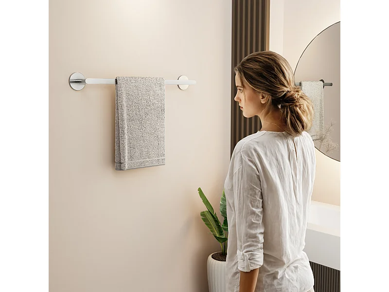 Cecipa MAX Porte-serviettes de Salle de Bain - Peut accrocher 2 Serviettes - Porte-serviettes Brossé en Inox - Porte-serviettes pour Salle de Bain
