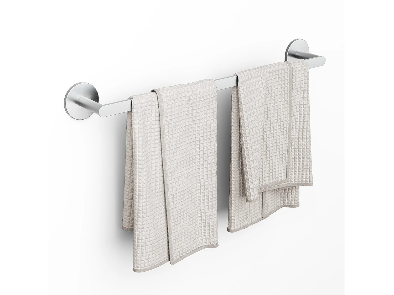 Cecipa max Multifunctioneel geborsteld 304 roestvrij staal handdoekenrek, handdoekenrek kan 2 handdoeken ophangen - 59CM