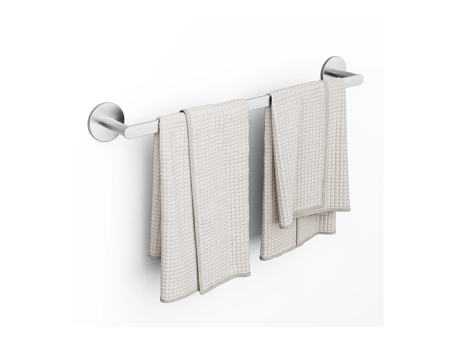 Cecipa max Multifunctioneel geborsteld 304 roestvrij staal handdoekenrek, handdoekenrek kan 2 handdoeken ophangen - 59CM