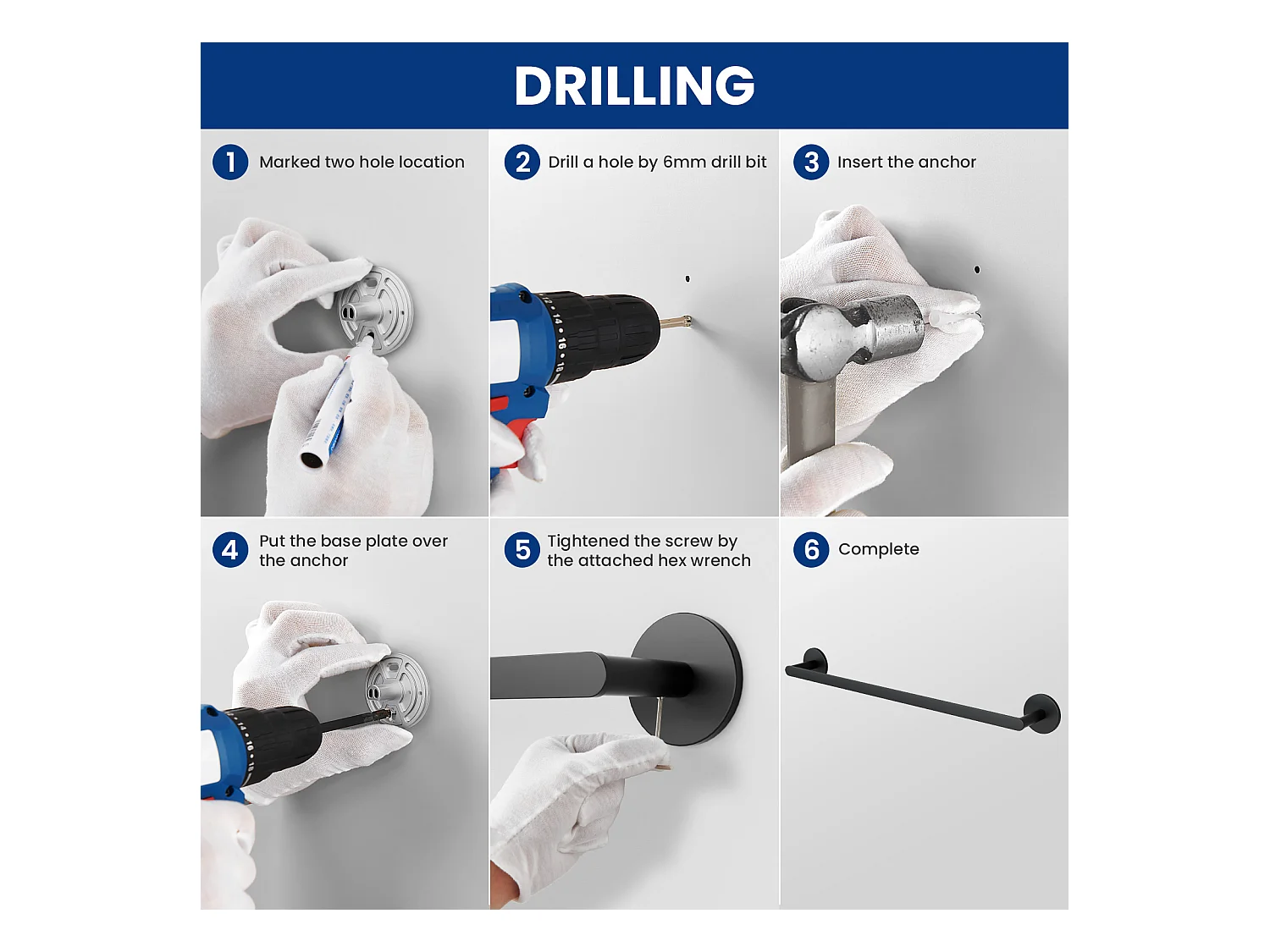 2pcs Cecipa max Porte-serviettes Multifonctionnel en Acier Inoxydable 304 Noir, Porte-serviettes Peut accrocher 2 Serviettes- 59CM