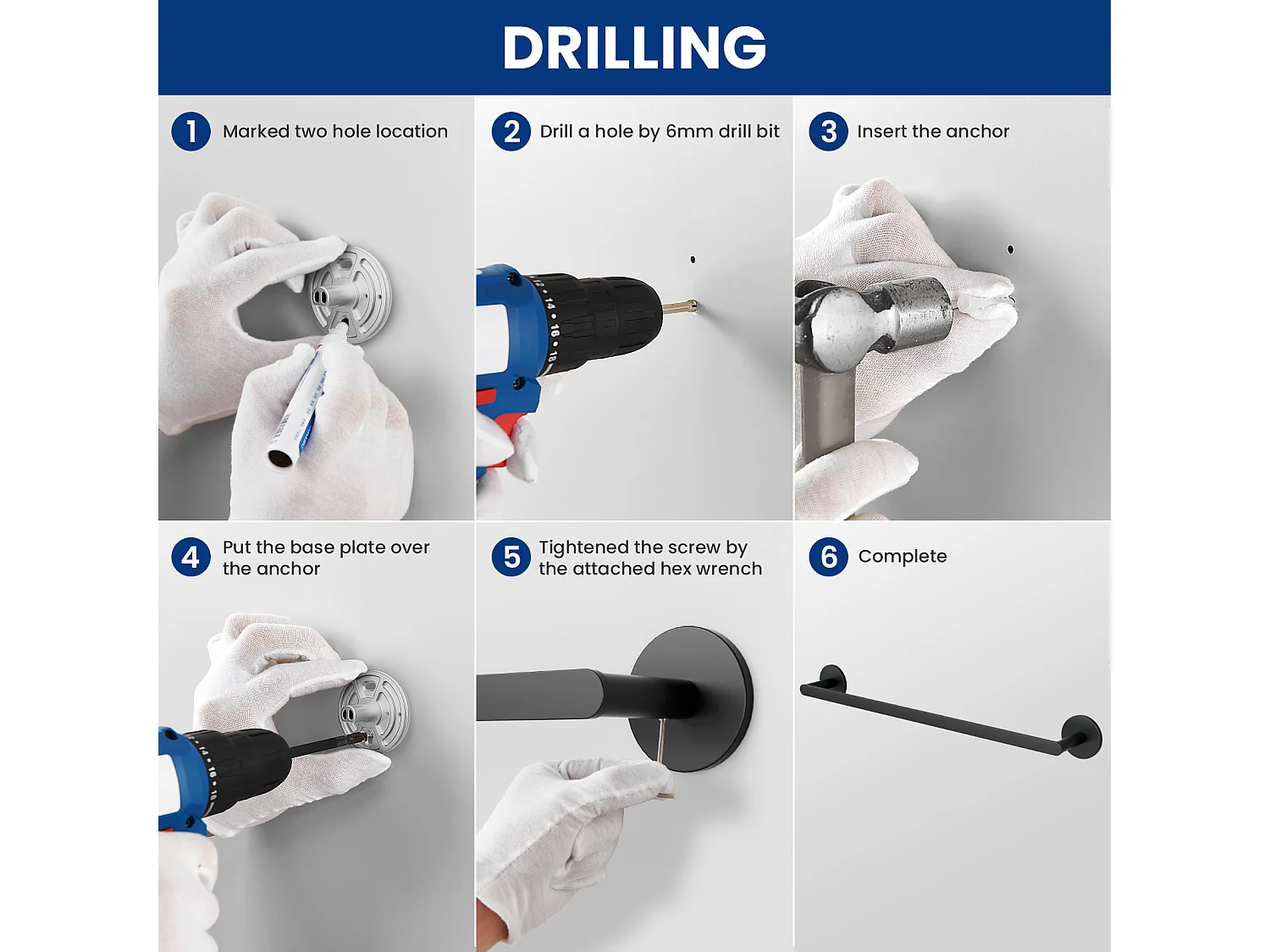 2pcs Cecipa max Porte-serviettes Multifonctionnel en Acier Inoxydable 304 Noir, Porte-serviettes Peut accrocher 2 Serviettes- 59CM