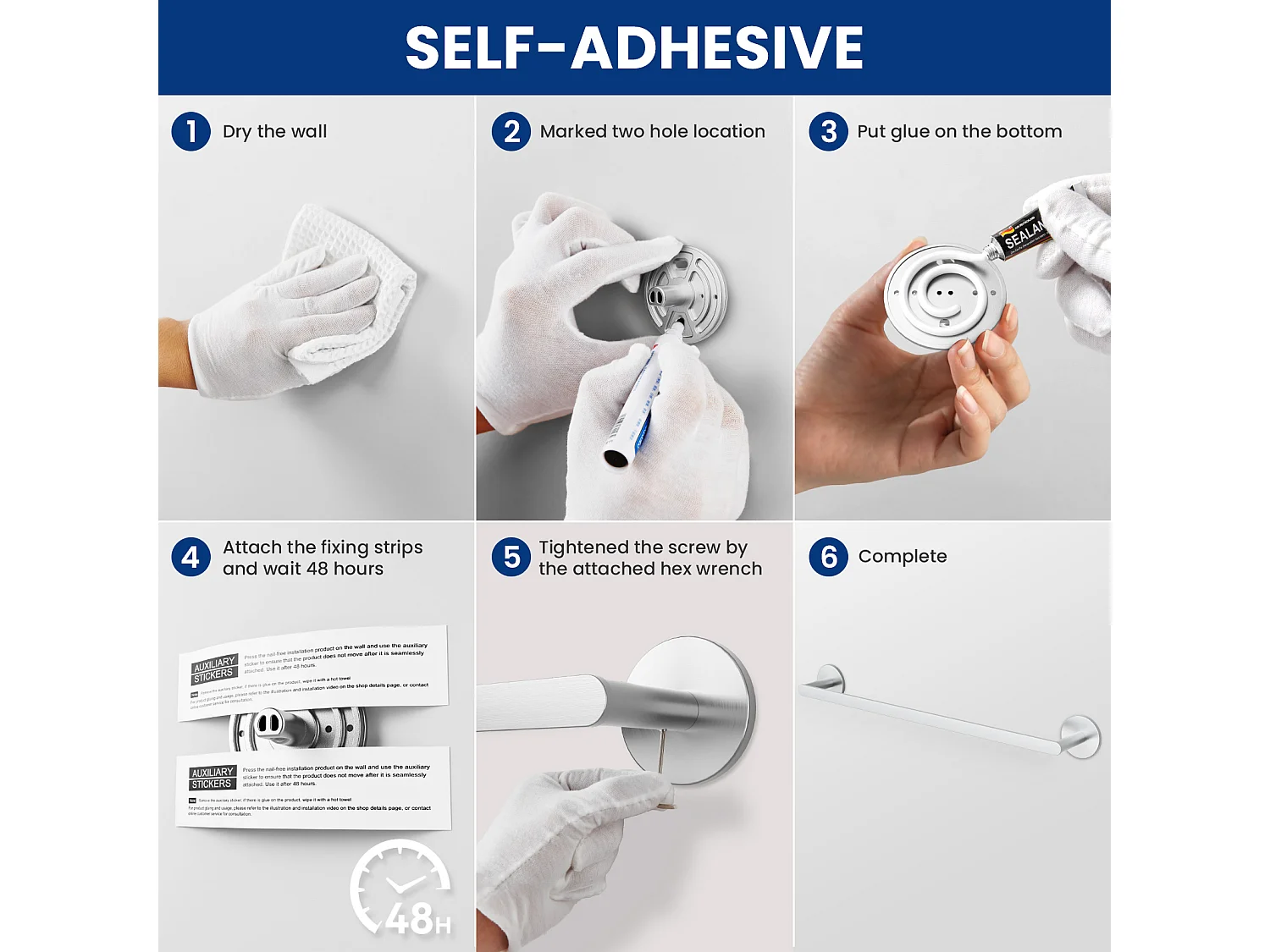 Cecipa MAX 2X Toallero de Baño - Puede Colgar 2 Toallas - Toallero de Acero Inoxidable Cepillado - Toallero para Baño