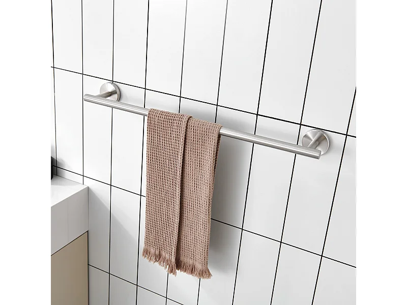 Cecipa MAX Handtuchhalter fürs Badezimmer – Handtuchstange aus gebürstetem Edelstahl 304 – Handtuchstange mit einer Stange, geeignet für das Badezimmer