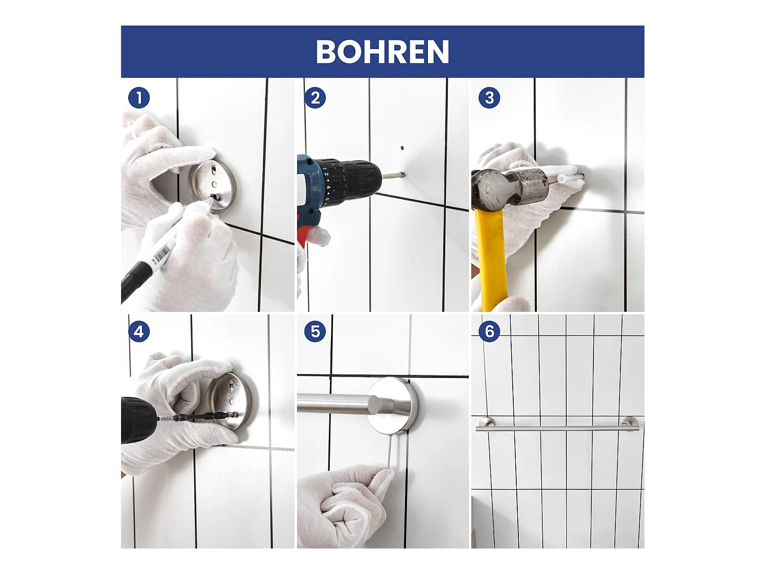 Cecipa MAX Handtuchhalter fürs Badezimmer – Handtuchstange aus gebürstetem Edelstahl 304 – Handtuchstange mit einer Stange, geeignet für das Badezimmer