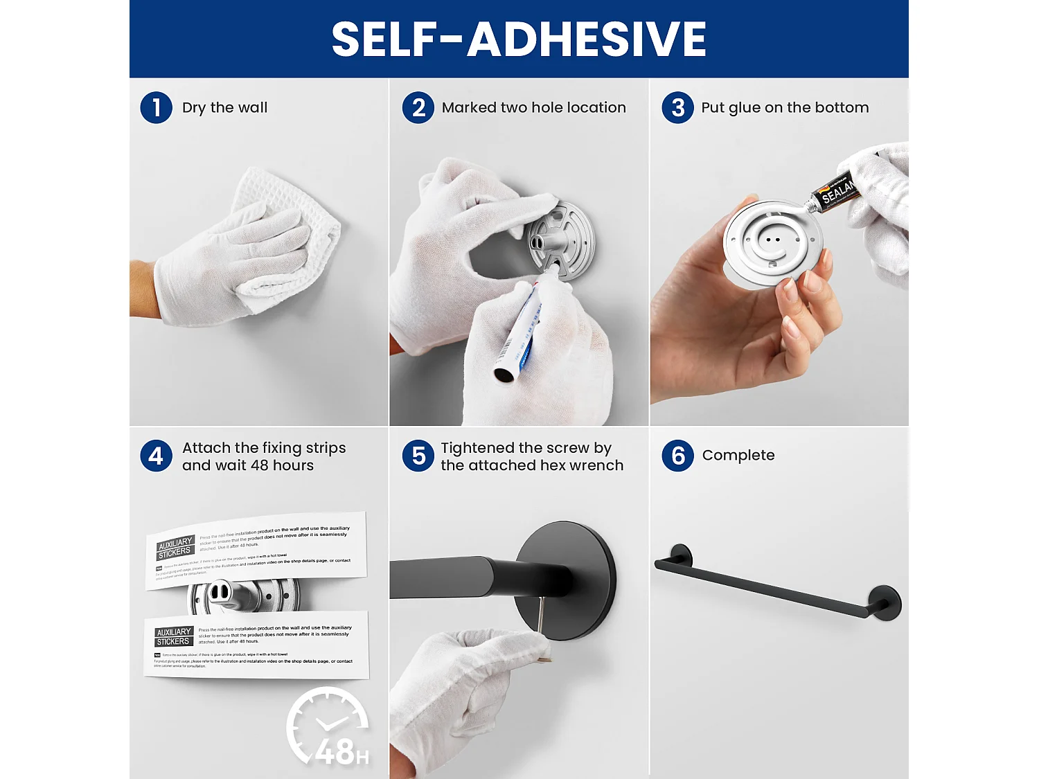 Cecipa MAX 2X Handtuchhalter fürs Badezimmer – für 2 Handtücher – schwarzer Handtuchhalter aus Edelstahl – Handtuchhalter fürs Badezimmer