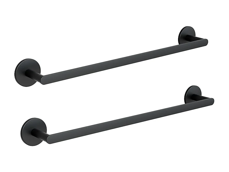 Cecipa MAX 2X Porte-serviettes de Salle de Bain - Peut accrocher 2 Serviettes - Porte-serviettes Noir en Inox - Porte-serviettes pour Salle de Bain