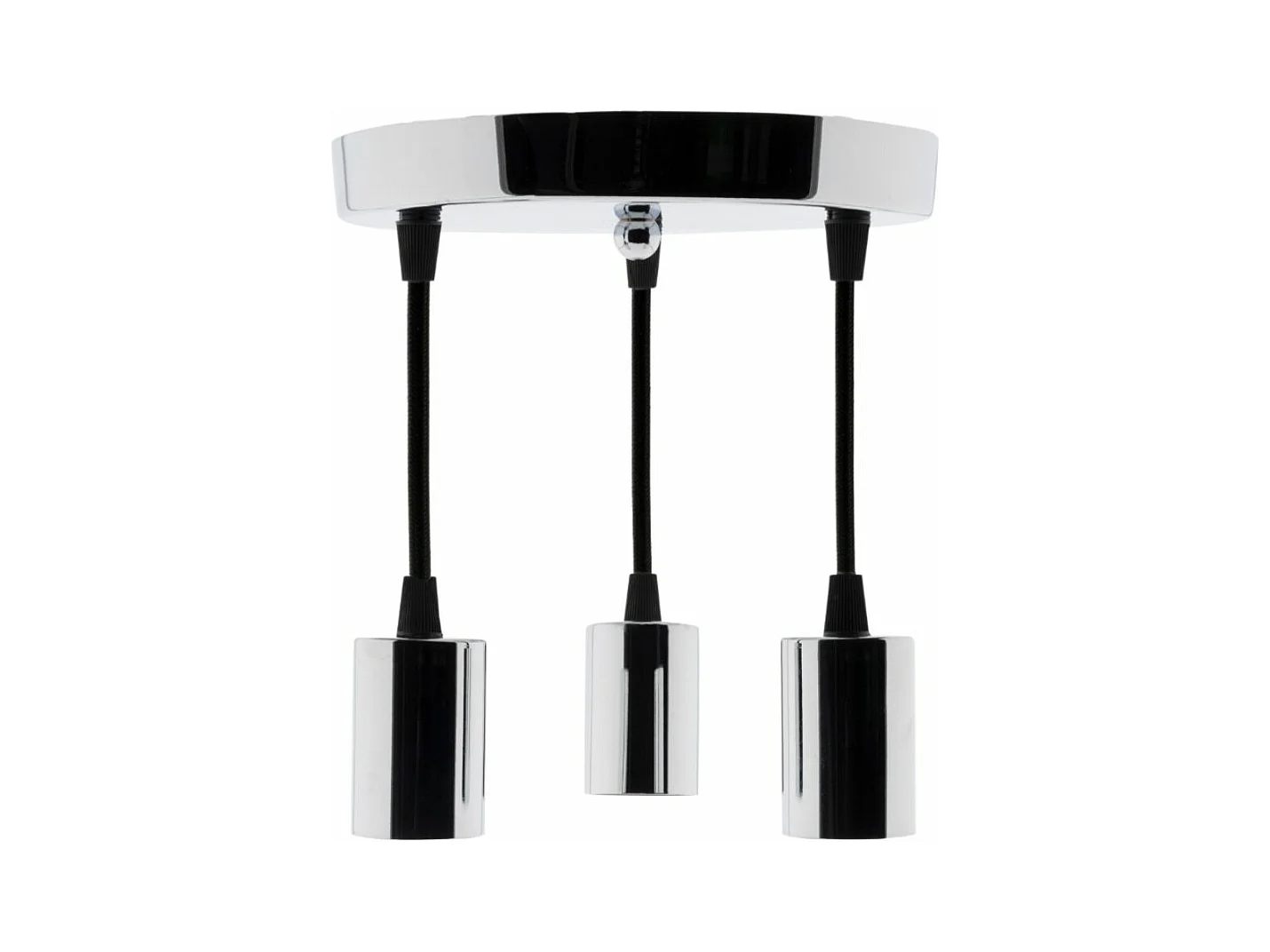 Kit de suspension triple déco métal chromé avec cordon textile - Elexity