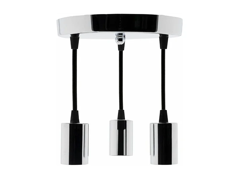 Kit de suspension triple déco métal chromé + cordon 1m - Elexity