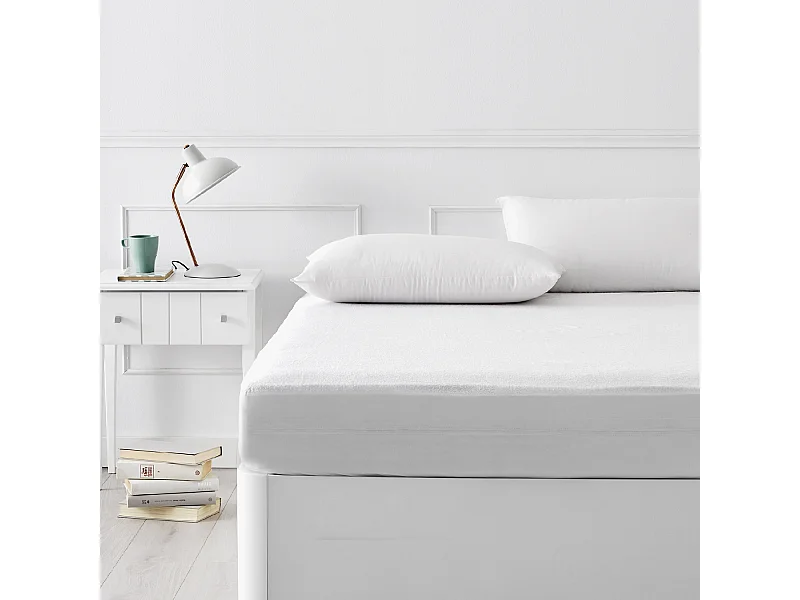 Protège-matelas tricoté respirant anti-acariens