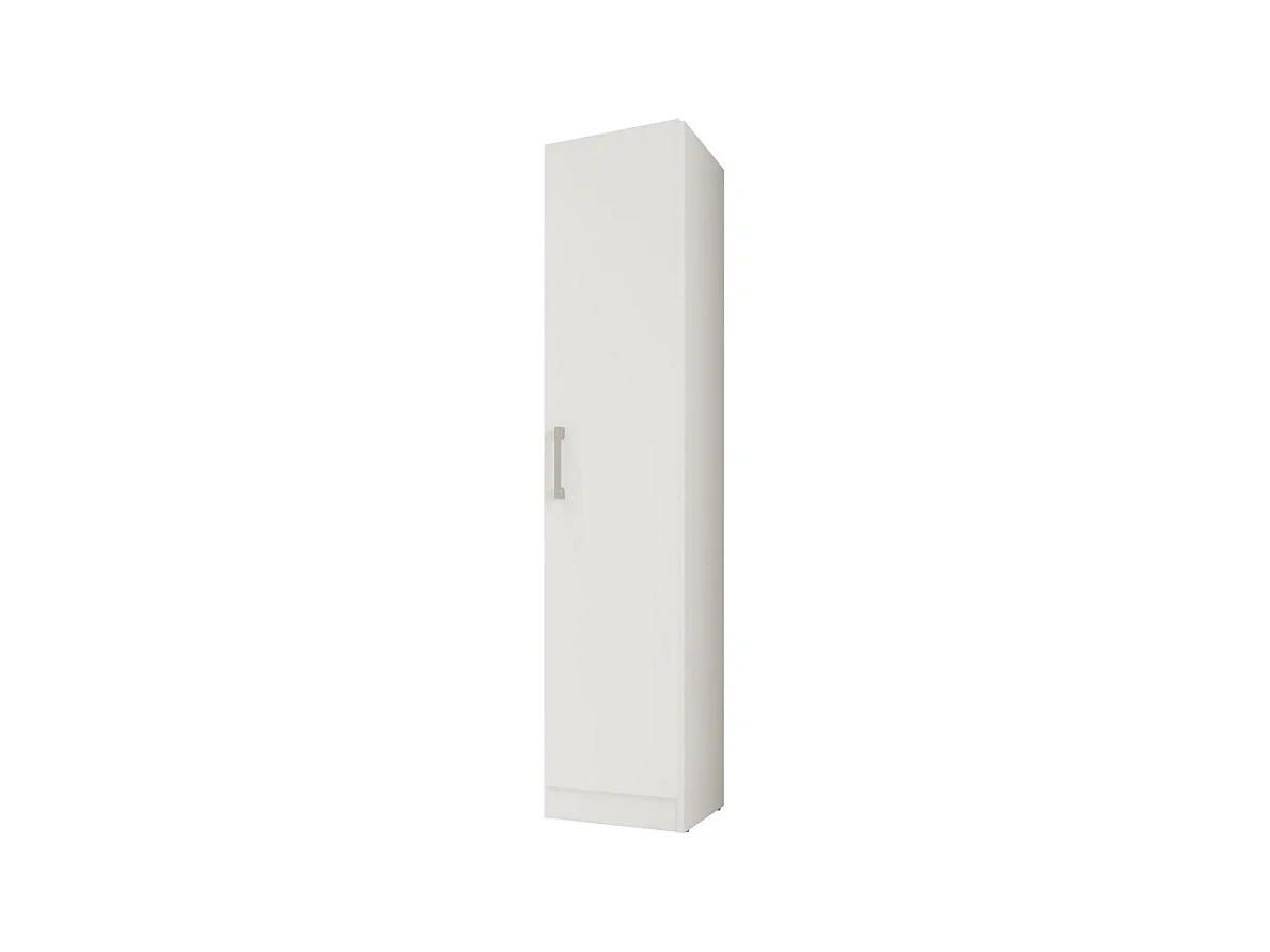 Armoire 1 Porte Blanche Mutifonctions 4 Niches L 35 H 160.6 P 31.5 cm