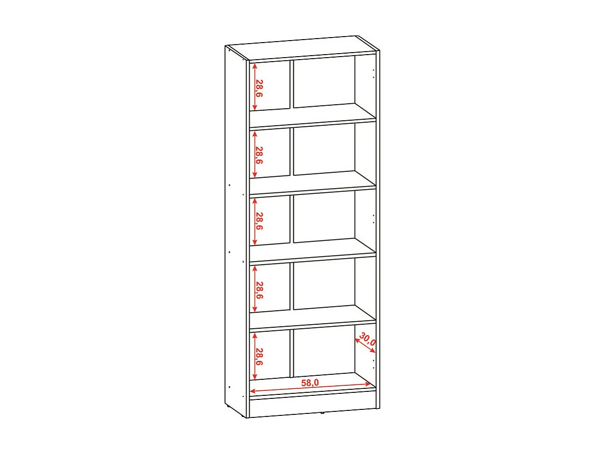 Armoire 2 Portes Blanche Multifonctions 5 Niches L 61 H 160.6 P 31.5 cm