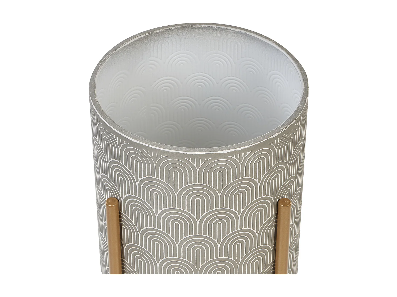 Elevated Plant Pot AUBRIETA Metal 31 cm Grey