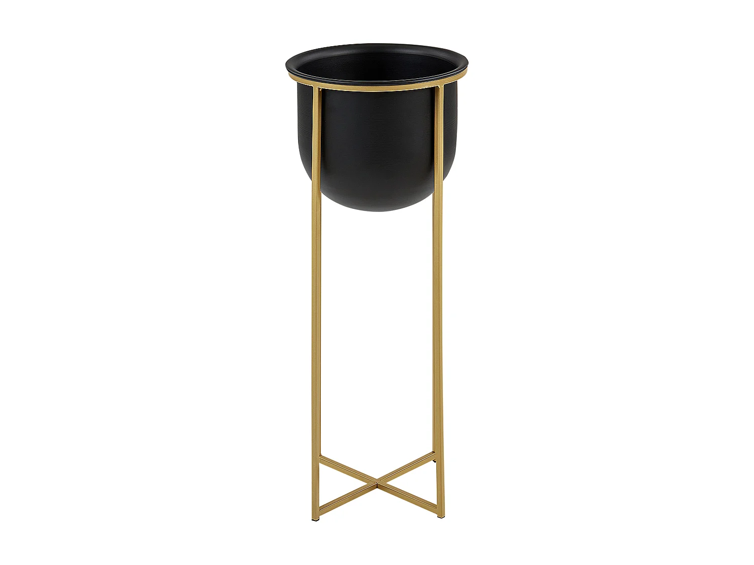 Lot de 2 pots à plantes surélevés THUJA Métal 21 cm Noir