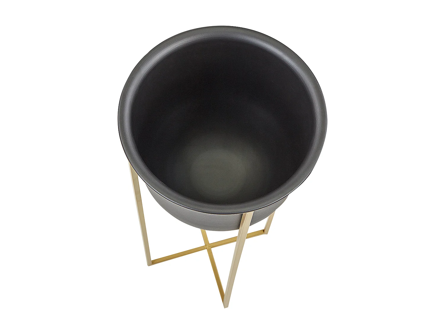 Lot de 2 pots à plantes surélevés THUJA Métal 21 cm Noir