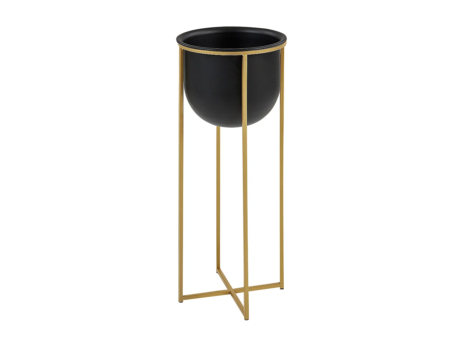 Lot de 2 pots à plantes surélevés THUJA Métal 21 cm Noir