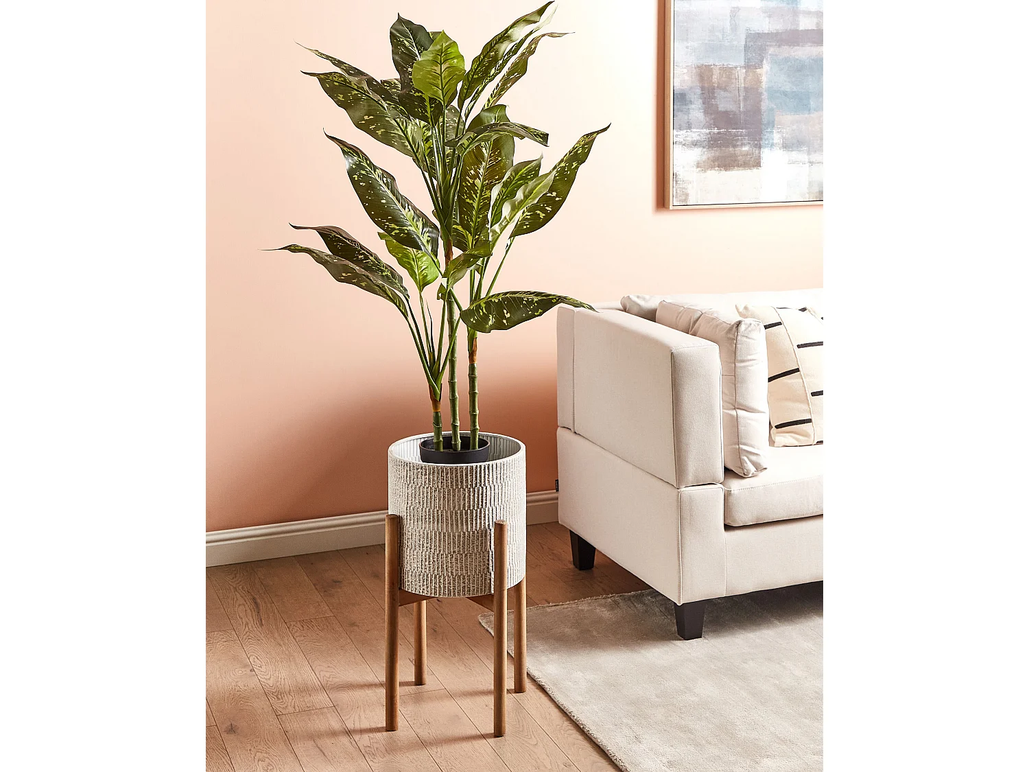 Cache-pot sur pied PINSAPO Métal 30 cm Gris