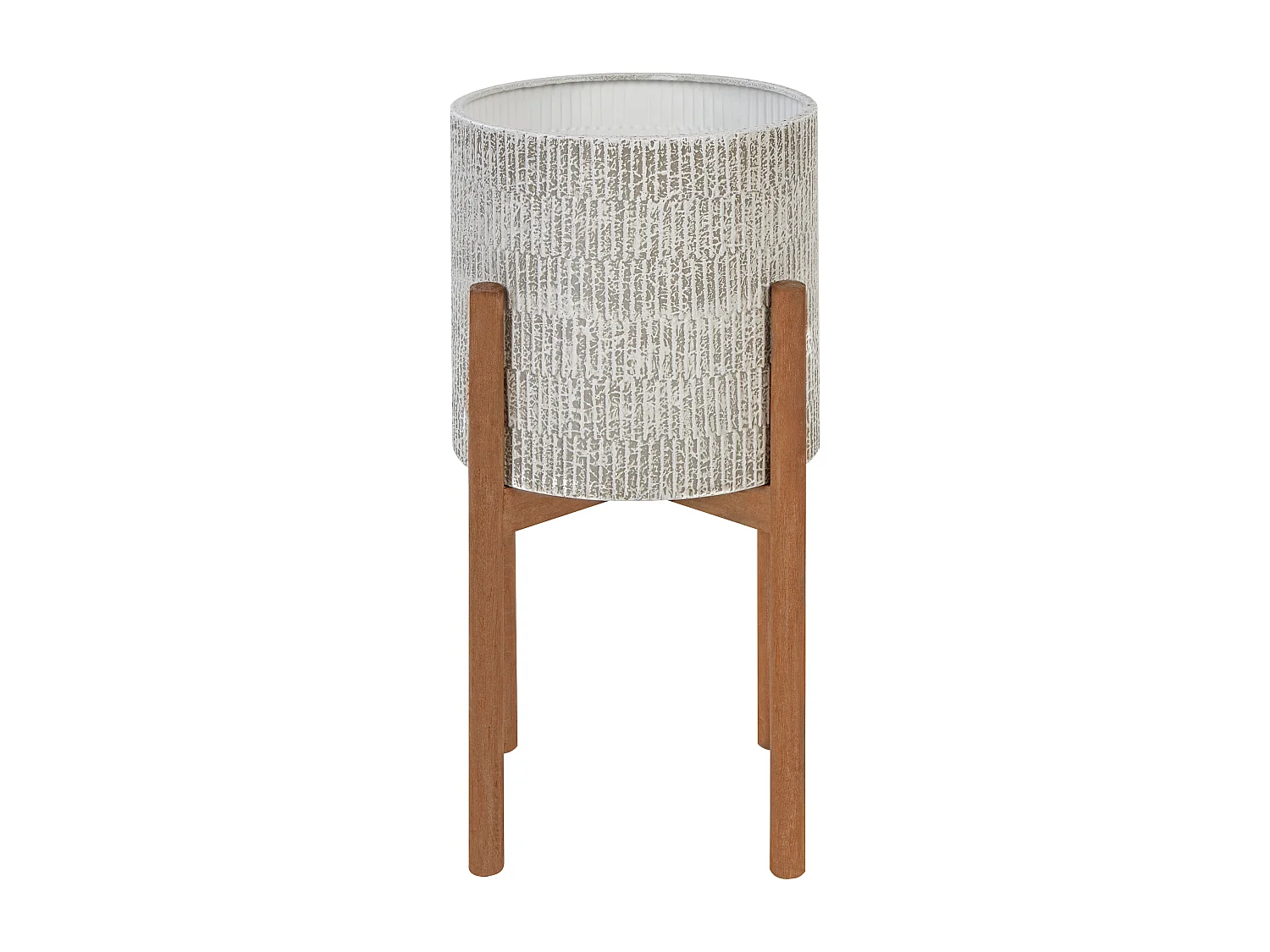 Cache-pot sur pied PINSAPO Métal 30 cm Gris