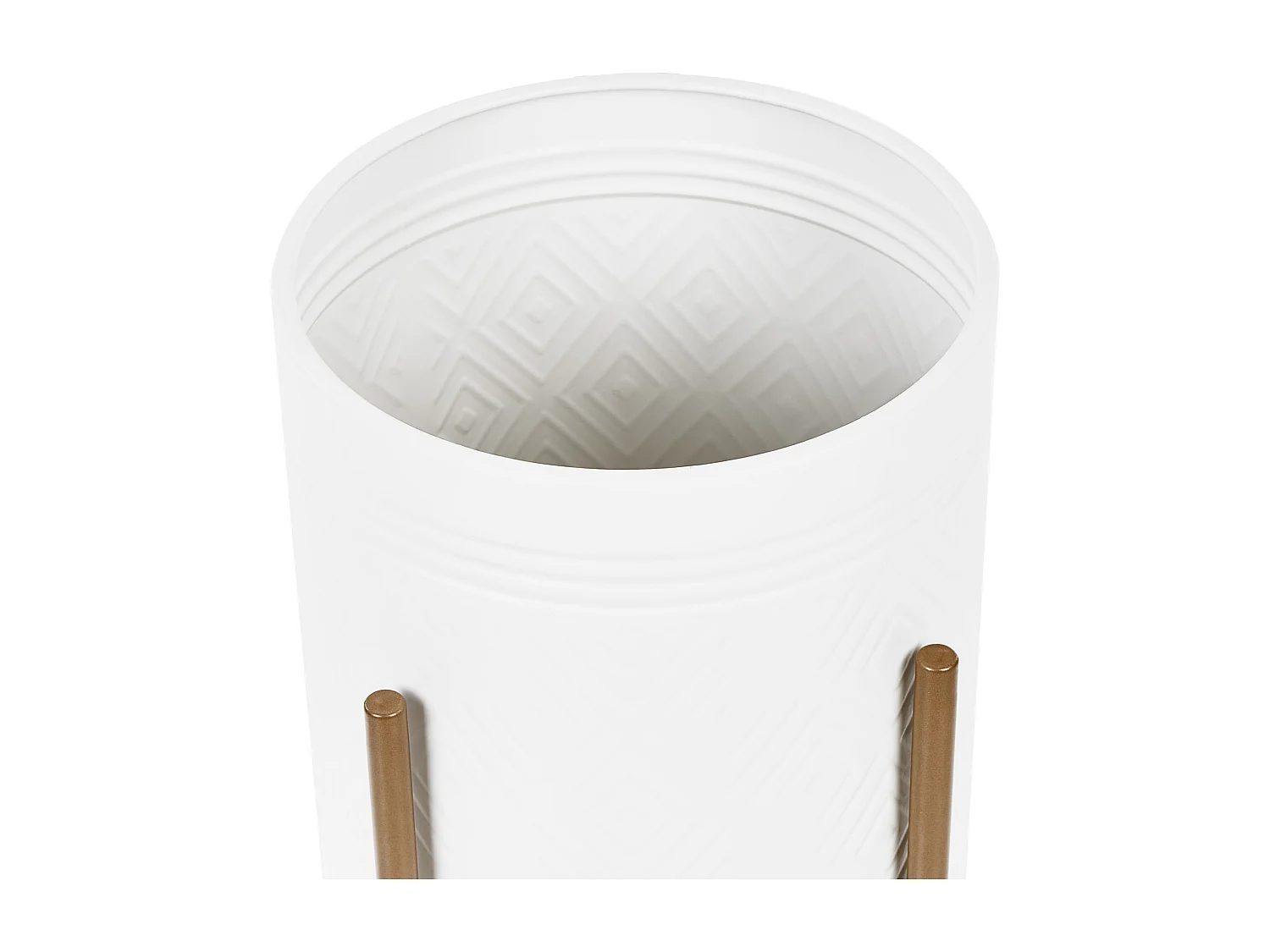 Vaso alto para plantas ASTILLBE Metal 31 cm Branco