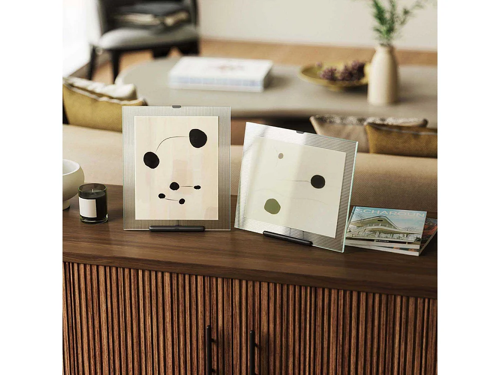 Cadre photo en zinc et verre Flute Pour photo 20 x 25 cm