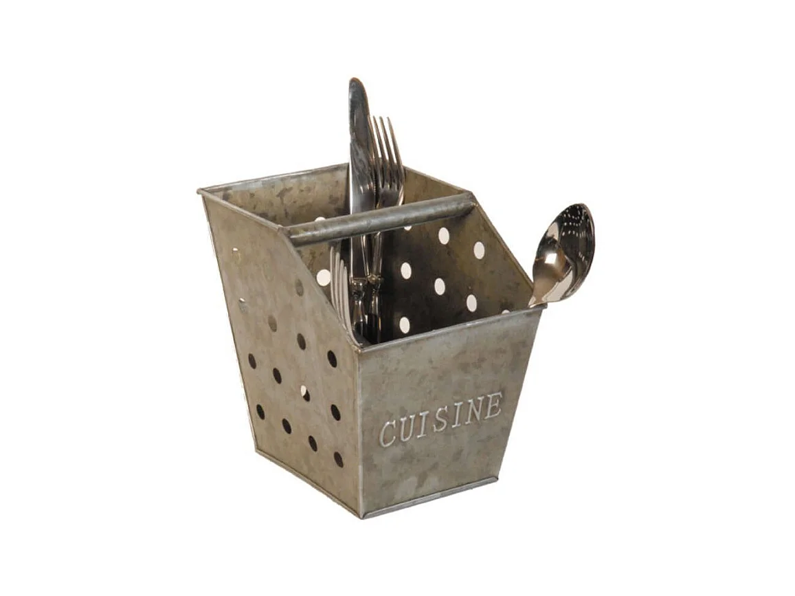 Range couverts cuisine en zinc