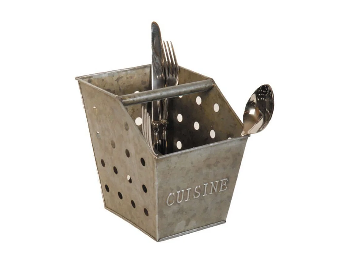 Range couverts cuisine en zinc