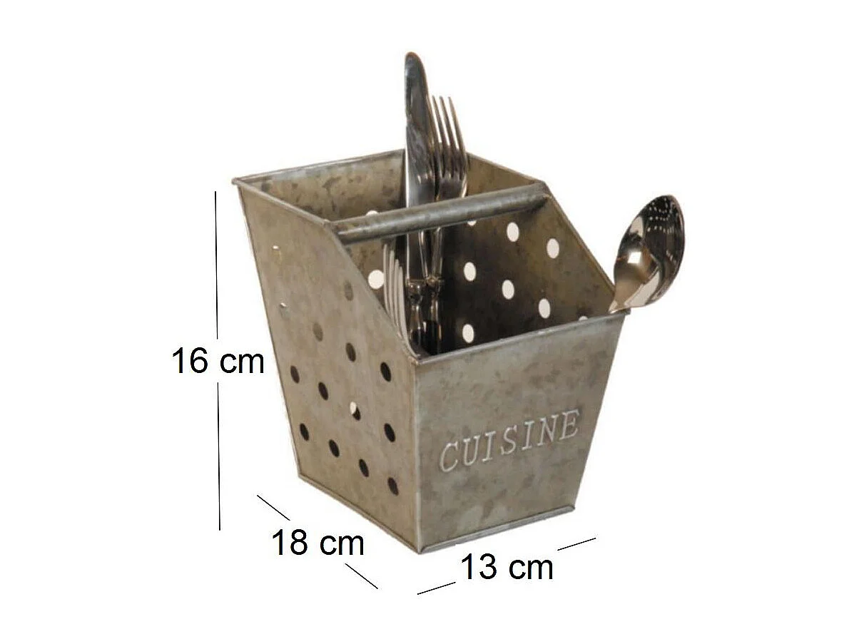Range couverts cuisine en zinc