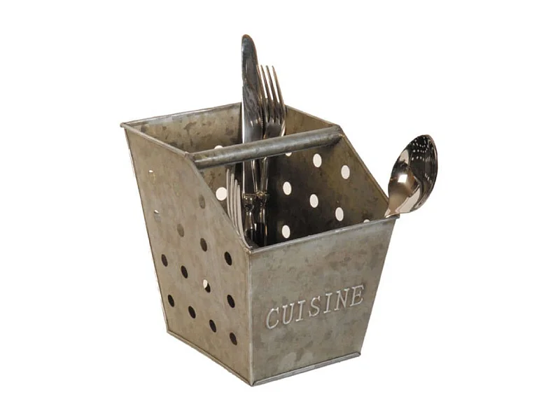 Range couverts cuisine en zinc