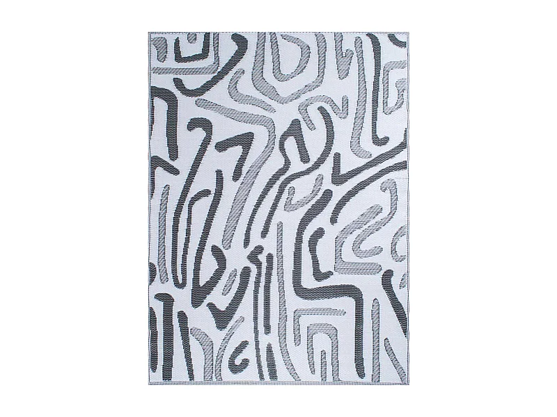 Tapis extérieur en polypropylène Spargi 1741 noir 120 x 160 cm