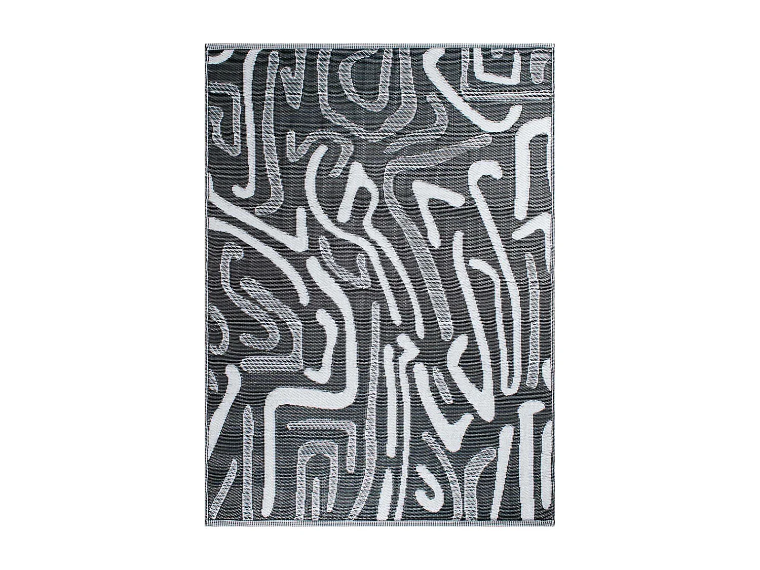 Tapis extérieur en polypropylène Spargi 1741 noir 120 x 160 cm