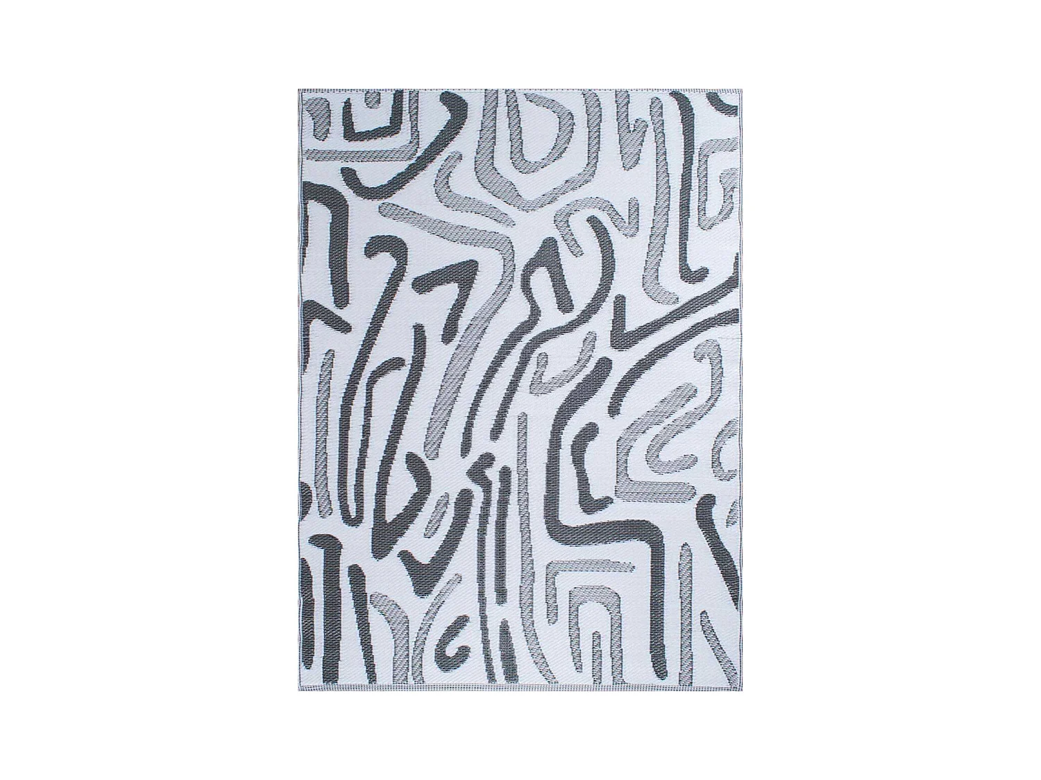 Tapis extérieur en polypropylène Spargi 1741 noir 150 x 220 cm
