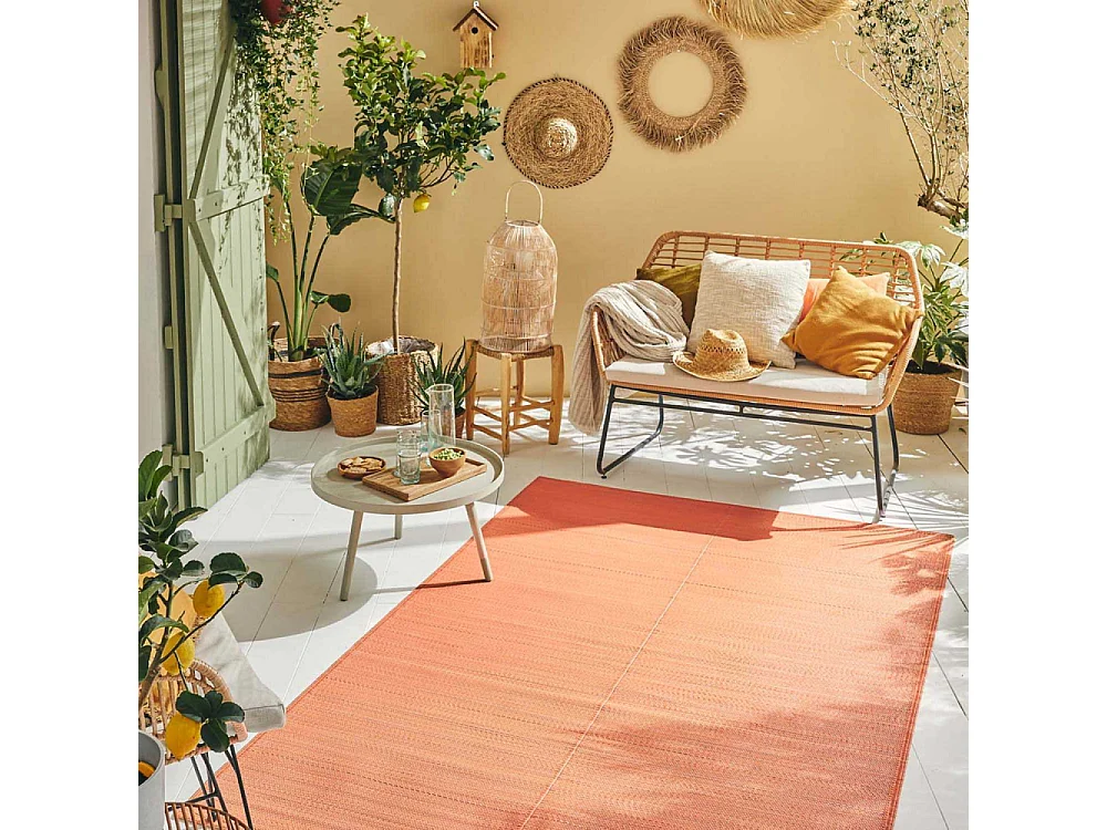 Tapis extérieur en polypropylène Spargi 1747 corail 120 x 160 cm