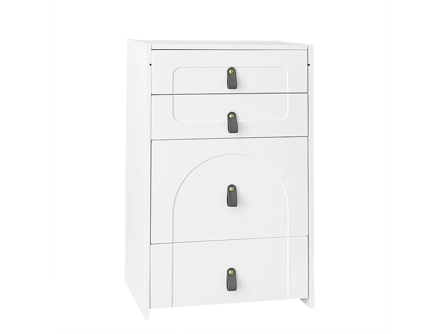 Coiffeuse avec 3 tiroirs, plateau pliable et 1 tabouret - 50 x 40 x 115.6 cm - miroir lumineux LED intégré - Bois MDF - Blanc