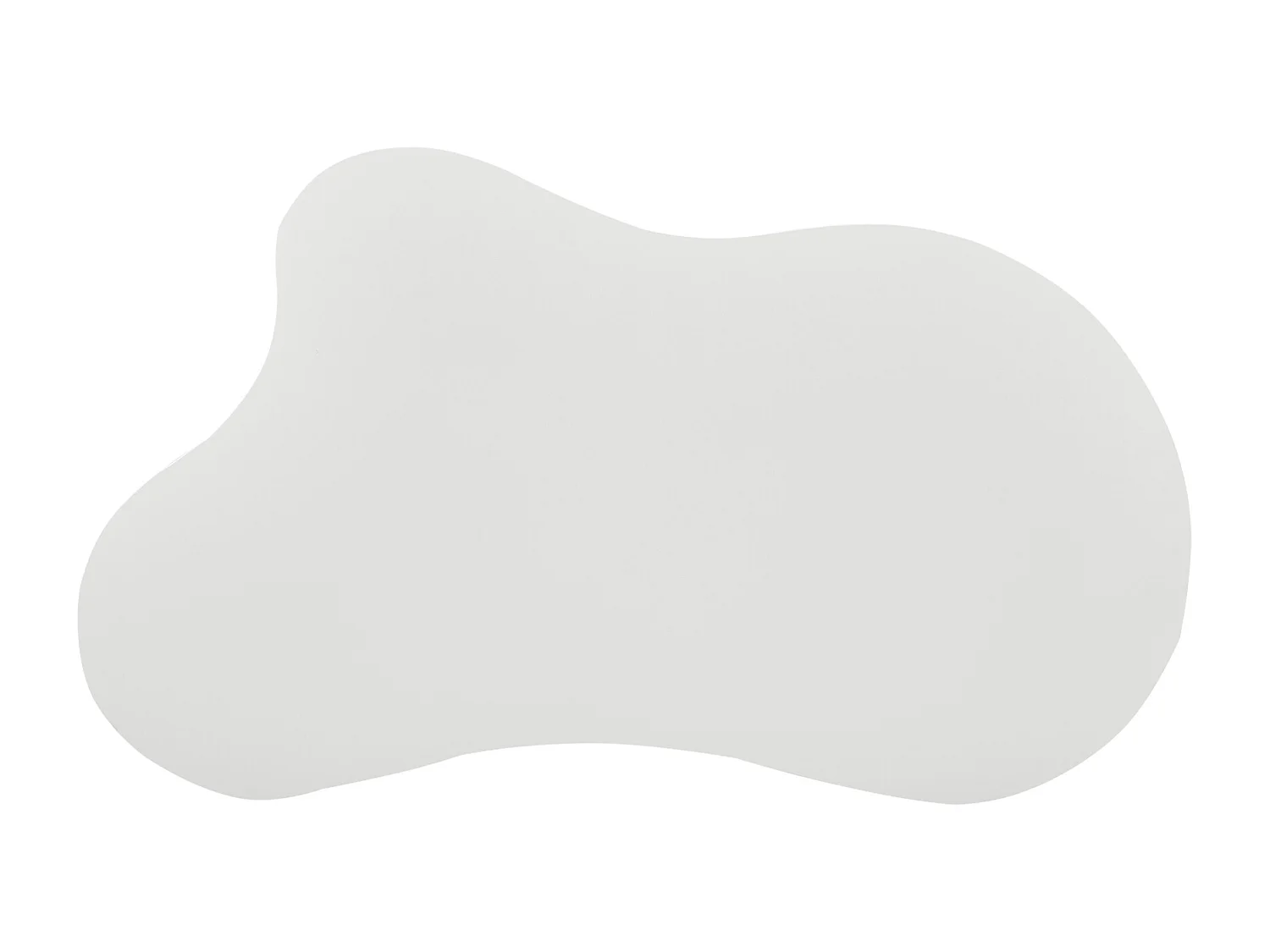 Mesa de centro irregular en forma de nube - 107 x 66 x 40,5 cm - Tapa de MDF y patas de PVC - Blanco