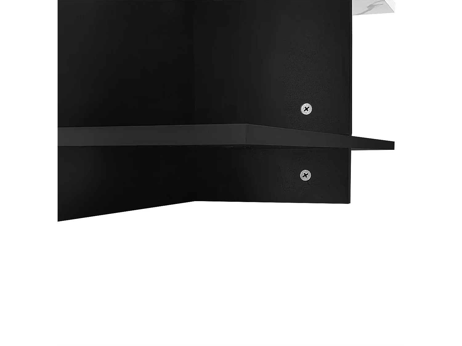 Table basse carrée avec compartiment de rangement ouvert - 72 x 72 x 32 cm - bois MDF - blanc et noir