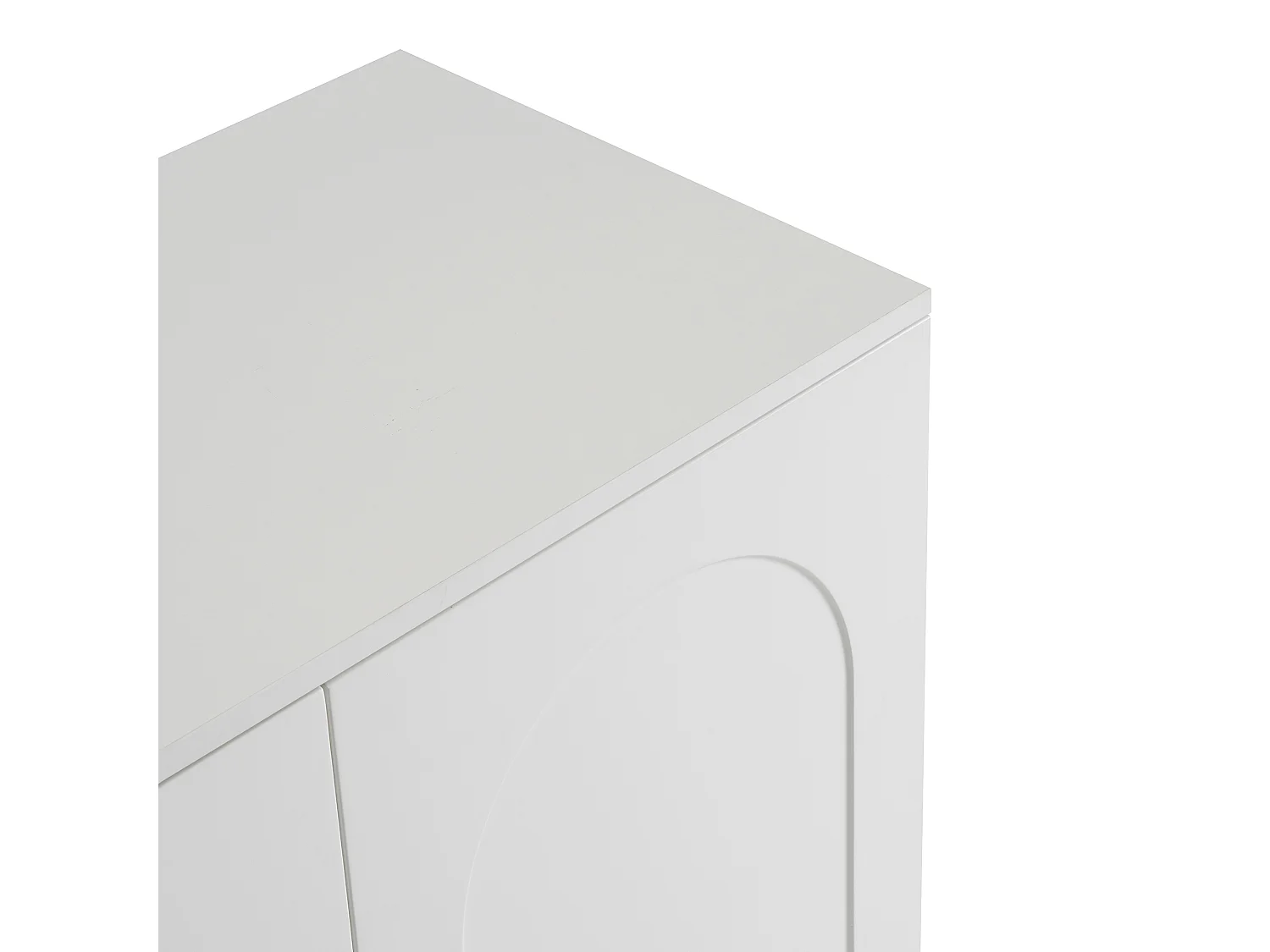 Buffet moderne avec 3 portes  - 120 x 40 x 78.5 cm - MDF et panneaux de particules - pour salon ou cuisine - Blanc