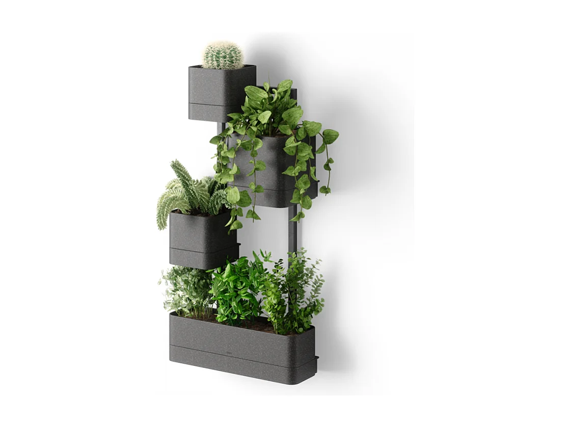 Pots à fleurs muraux Cubiko Noir  Umbra