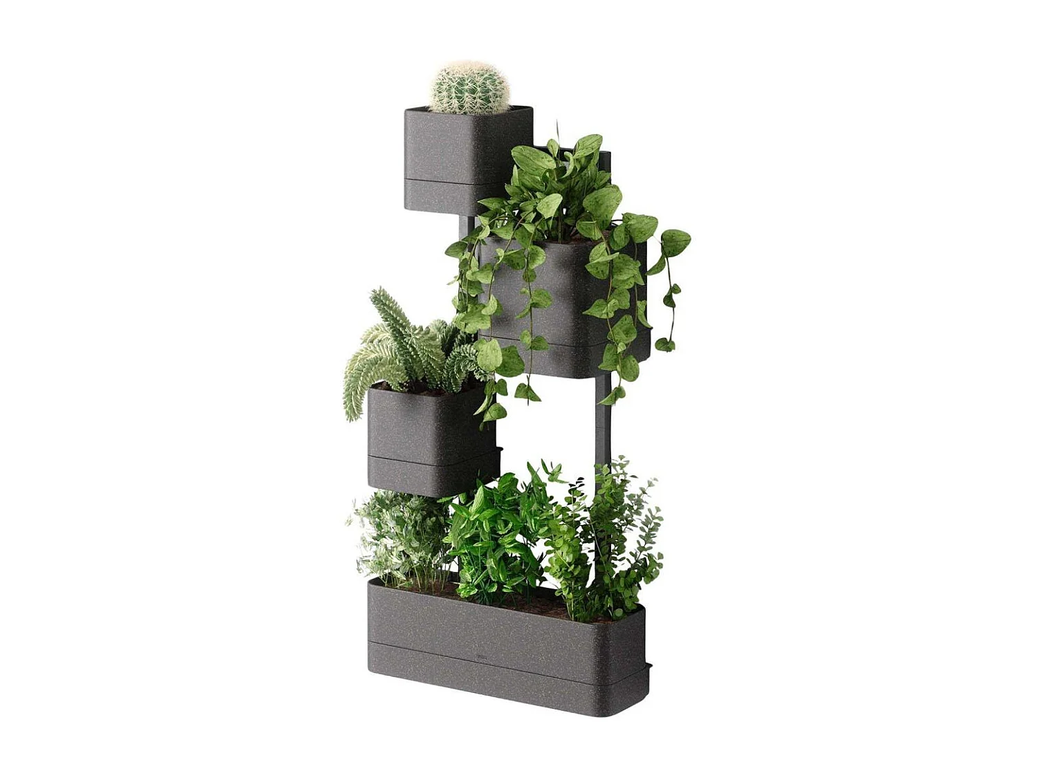 Pots à fleurs muraux Cubiko Noir  Umbra