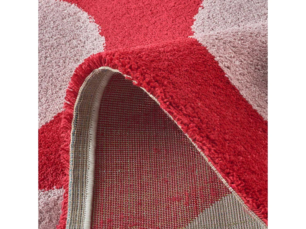 Tapis intérieur à poils longs Swing 381 rouge 80 x 140 cm