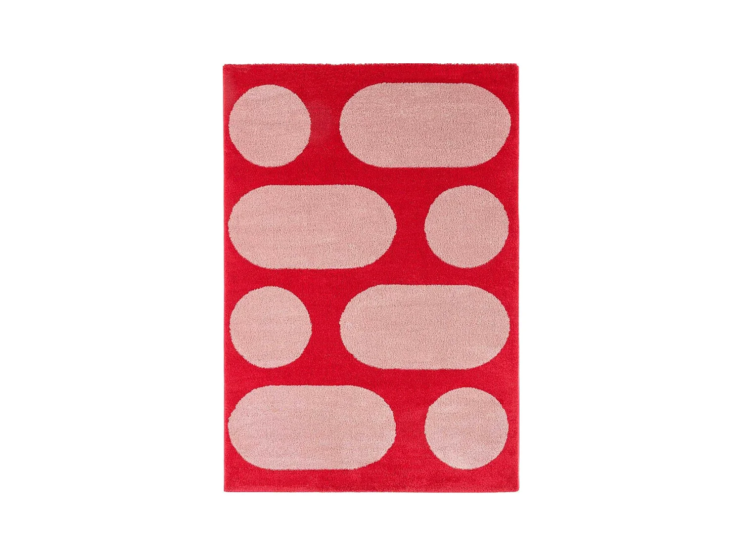 Tapis intérieur à poils longs Swing 381 rouge 80 x 140 cm