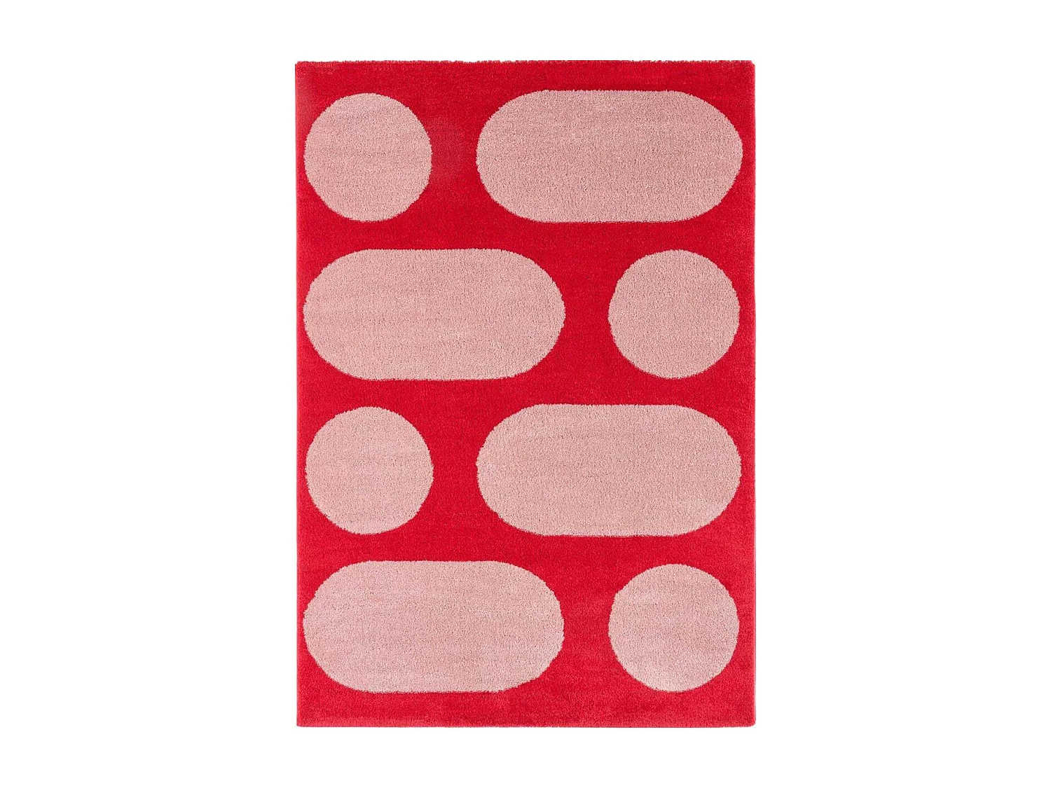Tapis intérieur à poils longs Swing 381 rouge 200 x 280 cm