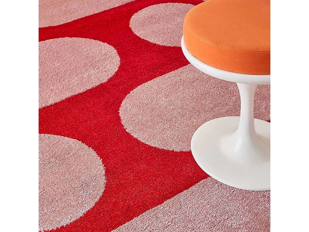 Tapis intérieur à poils longs Swing 381 rouge 200 x 280 cm