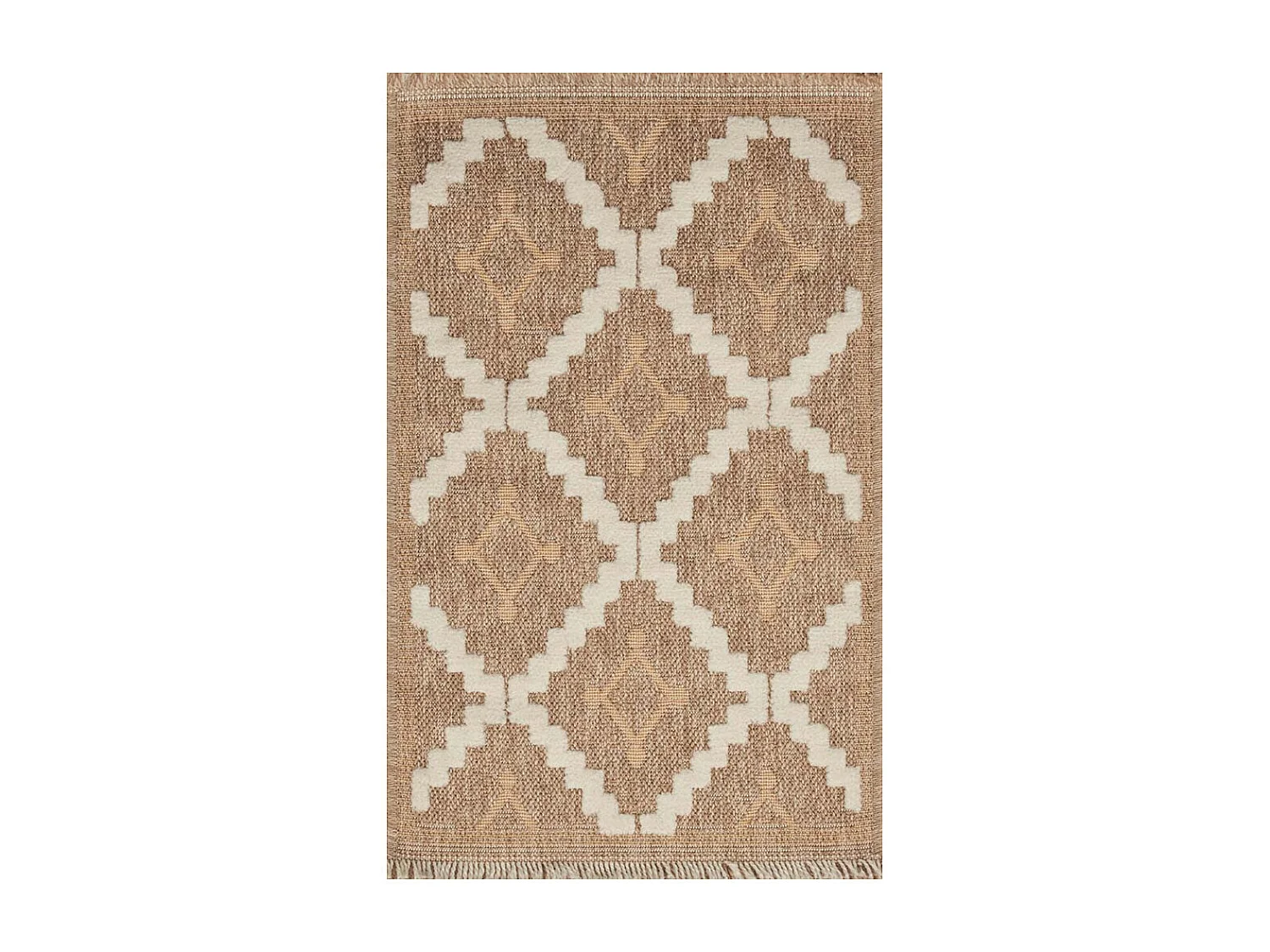 Tapis intérieur extérieur aspect jute jaune Tijuana 9041 180 x 67 cm
