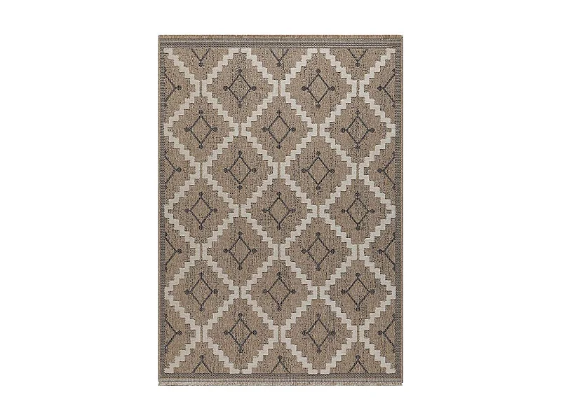 Tapis intérieur extérieur aspect jute noire Tijuana 9041 230 x 160 cm