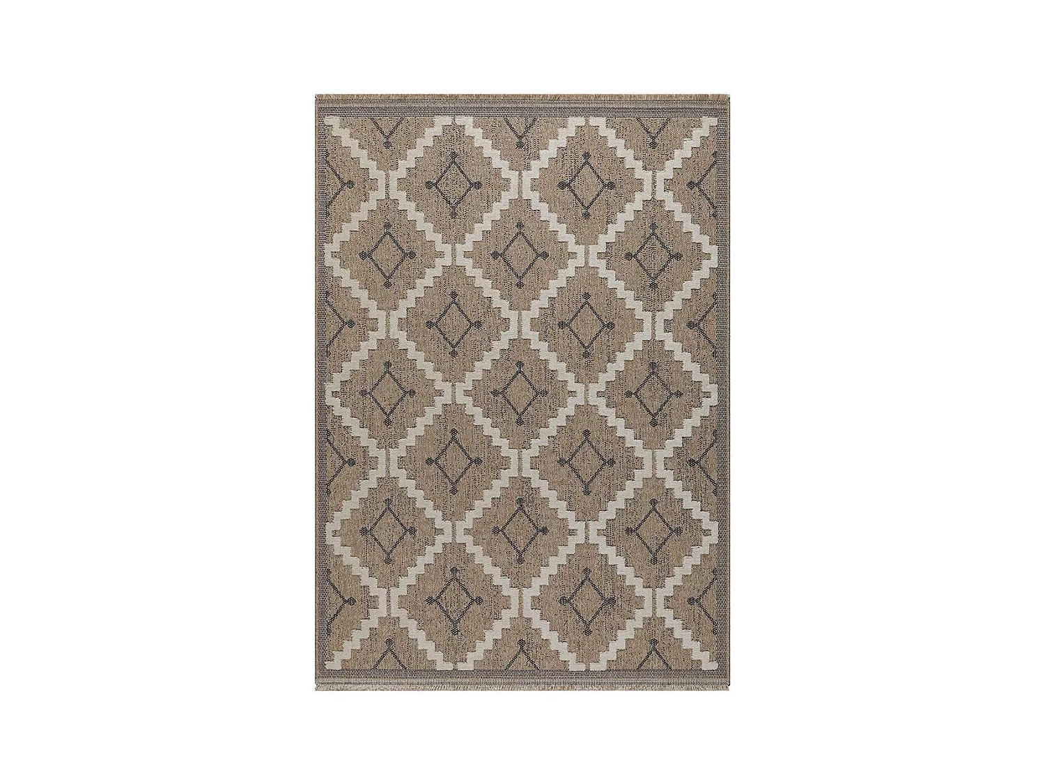 Tapis intérieur extérieur aspect jute noire Tijuana 9041 230 x 160 cm