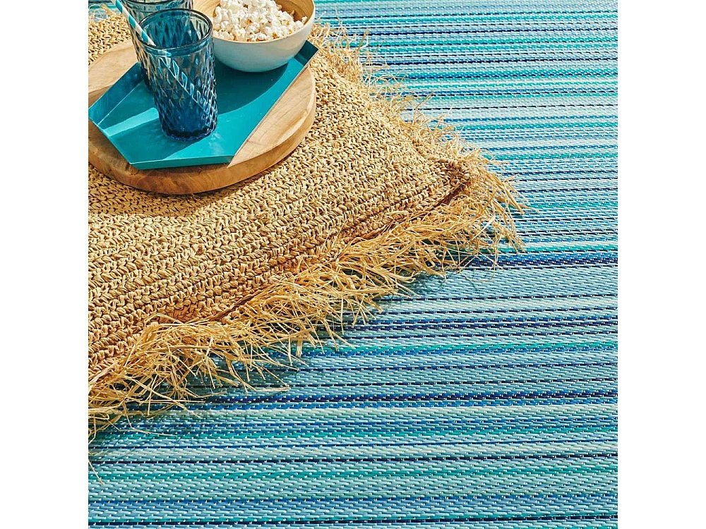 Tapis extérieur en polypropylène Spargi 1746 bleu 150 x 220 cm