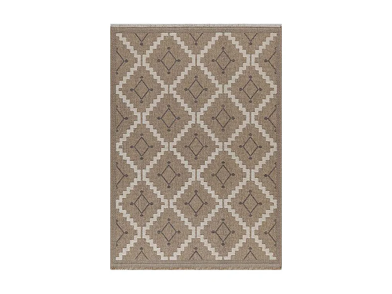 Tapis intérieur extérieur aspect jute marron Tijuana 9041 90 x 67 cm